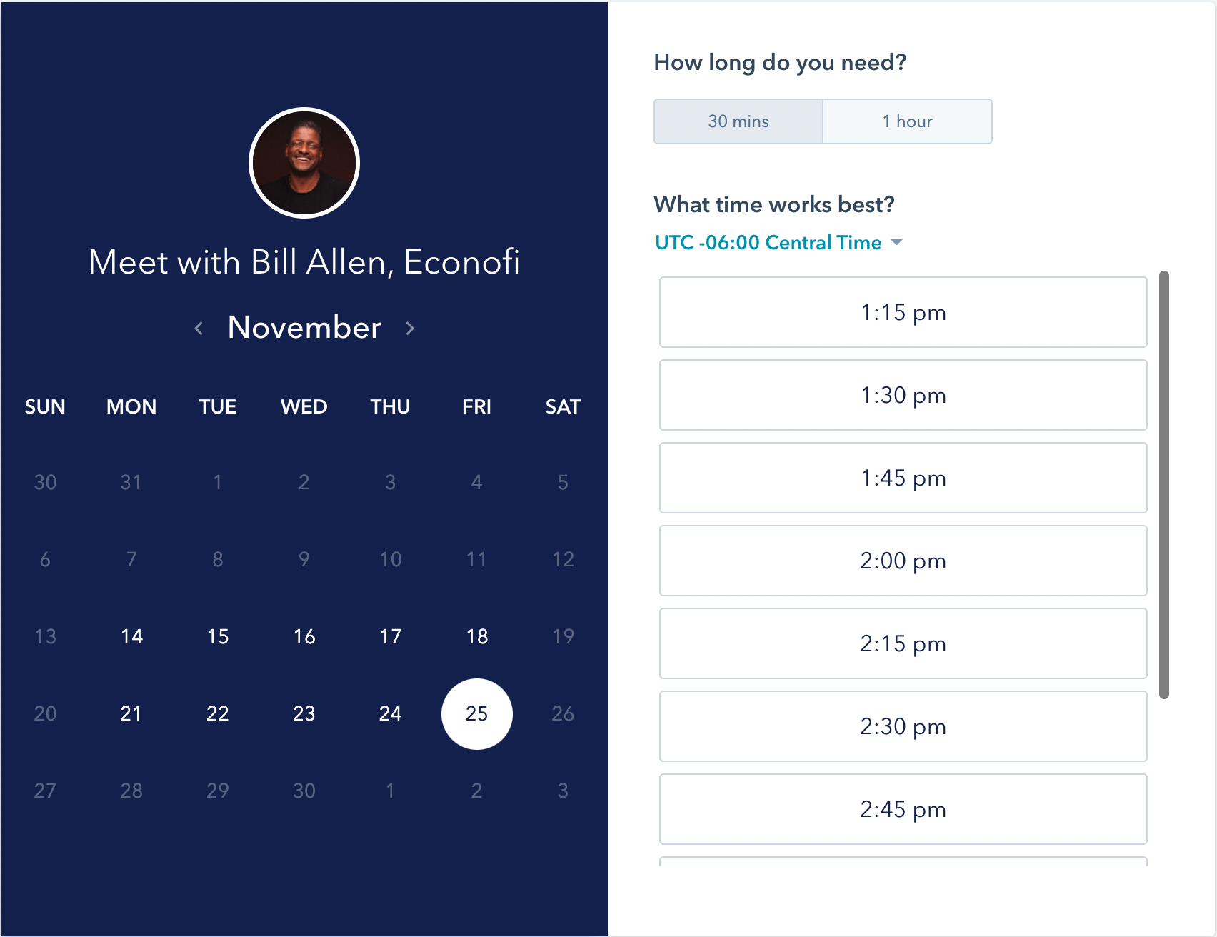 Econofi Meeting Scheduler